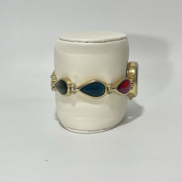 Gloria Vanderbilt Women’s Watch MOP Dial Teardrop Gem Band Quartz - Not Running - Picture 10 of 12